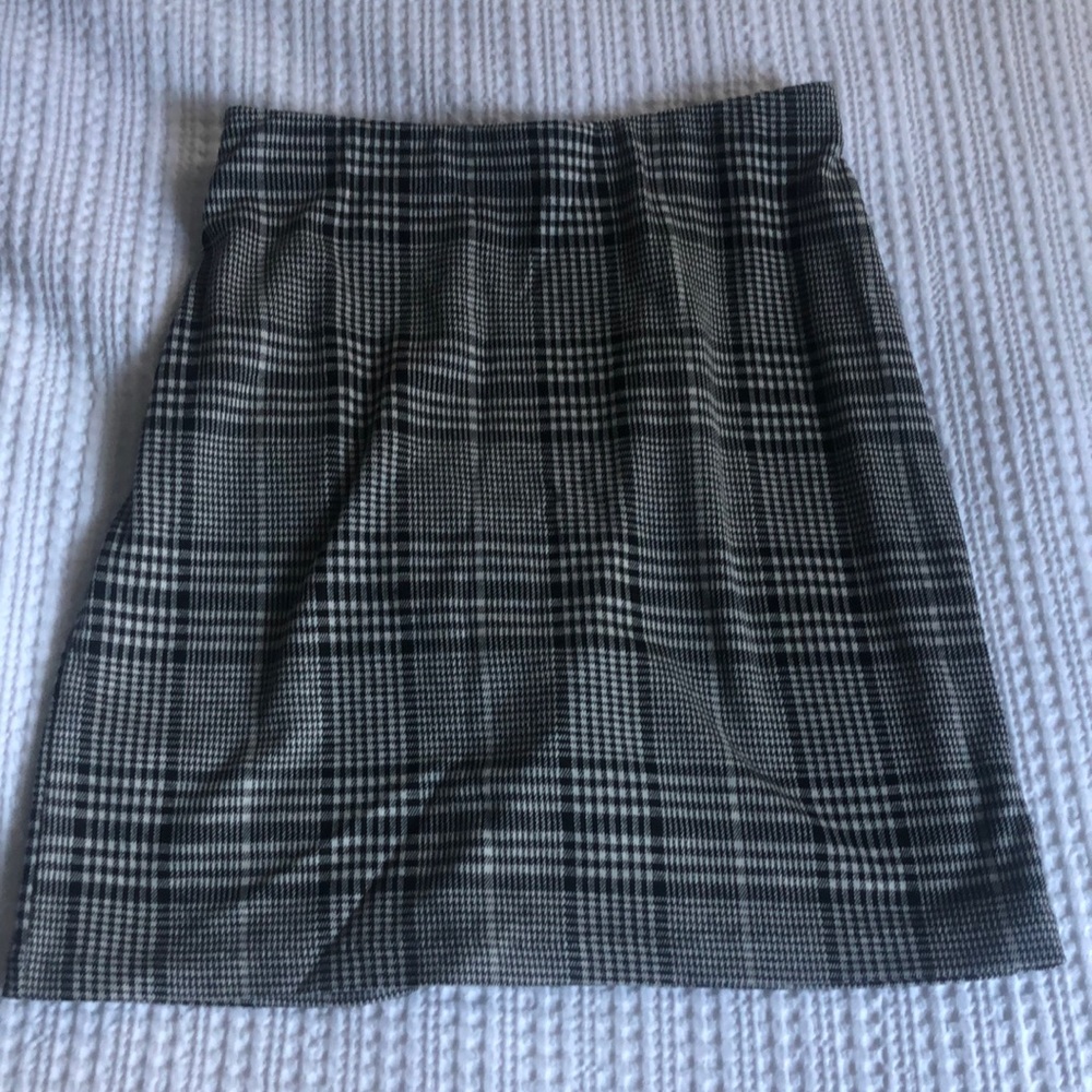 Cotton plaid skirt